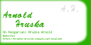 arnold hruska business card